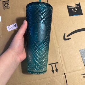 Starbucks Teal Textured Tumbler